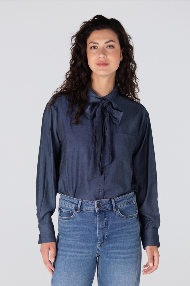 ESS W25 BLOUSE SR 737 000780 DARK BLUE